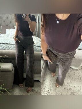 New๐ฉท Chic Check Pull-On Pants